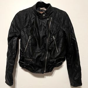 Free People Faux Leather Biker Jacket